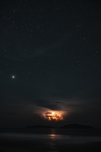 Orange Sky and Black Galaxy Sky Orange Sky and Black Galaxy Sky