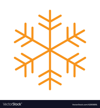 orange snowflake icon or logo orange snowflake icon or logo