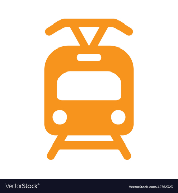 orange tram icon orange tram icon