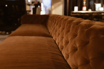 Orange velvet couch Orange velvet couch