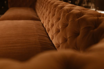 Orange velvet couch Orange velvet couch