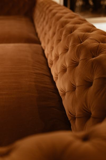 Orange velvet couch Orange velvet couch