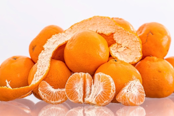 Oranges on Clear Table