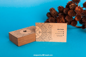 Organic business card mockup