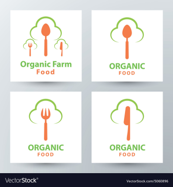 Organic food symbol icon vector image Organic food symbol icon vector image