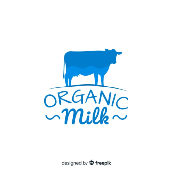 Organic milk logo template Organic milk logo template