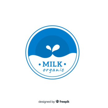 Organic milk logo template Organic milk logo template