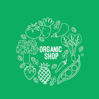 Organic shop background design Organic shop background design