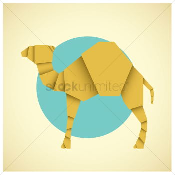 Origami camel Origami camel