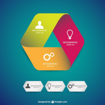 Origami label infographic Origami label infographic