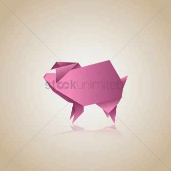 Origami pig Origami pig