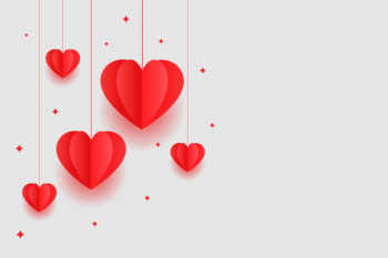 Origami red hearts valentines day background design Free Vector Origami red hearts valentines day background design Free Vector