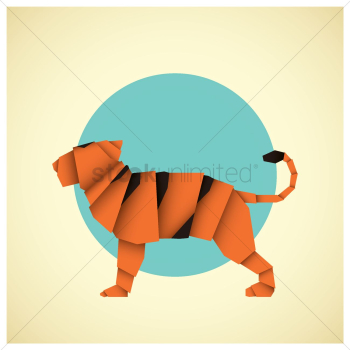 Origami tiger Origami tiger