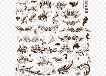 Ornament Flower Art - Vintage lace Vector material 