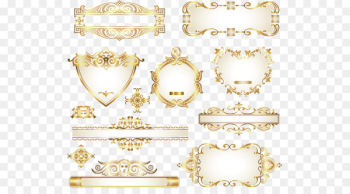Ornament Gold - Decorative design frame gold pattern vector material 