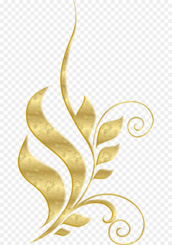 Ornament Graphic design - Gold plant pattern 