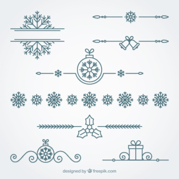 Ornamental christmas border set Ornamental christmas border set