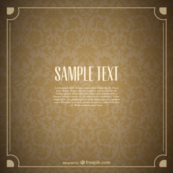 Ornamental golden card Free Vector