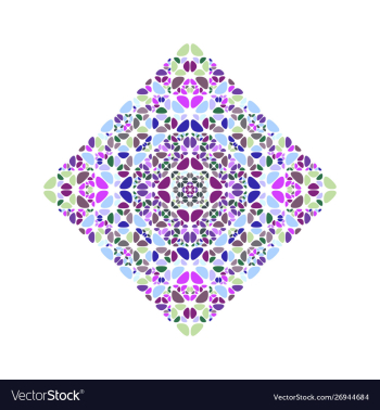 Ornate abstract isolated stone ornament square vector image Ornate abstract isolated stone ornament square vector image