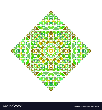 Ornate isolated geometrical petal square logo vector image Ornate isolated geometrical petal square logo vector image
