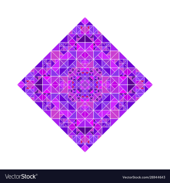 Ornate isolated tiled mosaic diagonal square vector image Ornate isolated tiled mosaic diagonal square vector image