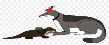 Otter Mac And Wolf Frankie By Wildandnaturefan - Cartoon Otter Mac And Wolf Frankie By Wildandnaturefan - Cartoon