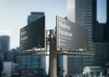 Outdoor Billboard Mockup - Freebies Mockup