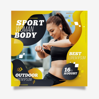 Outdoor sport flyer template Free Vector Outdoor sport flyer template Free Vector