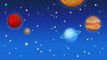 Outer Space Background Cartoon Clipart Vector - FriendlyStock