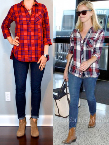 outfit post: plaid shirt, skinny jeans, ankle boots | Cute ...