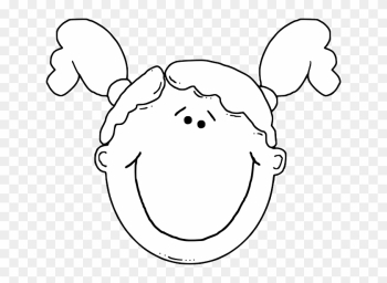 Outline, People, Kid, Girl, Young, Faces, Face - Girl Face Clip Art Outline, People, Kid, Girl, Young, Faces, Face - Girl Face Clip Art