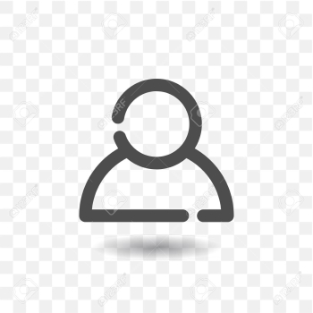 Outlined Person Icon On Transparent Background. Royalty Free ...