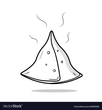 outlines hot samosa