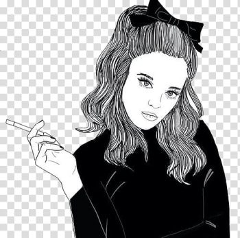 Outlines, woman smoking sketch transparent background PNG clipart Outlines, woman smoking sketch transparent background PNG clipart