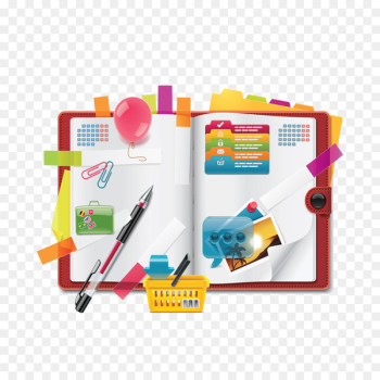 Outsourcing Payroll Small business Management - Creative notebook design elements 