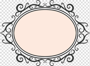 Oval filigree frame graphics illustration, frame, Pink frame transparent background PNG clipart