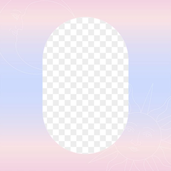 Oval geometric png frame, pastel | Free PNG - rawpixel