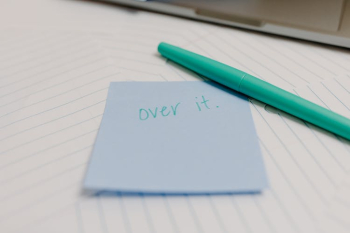 Over It Text on Sticky Notes Over It Text on Sticky Notes