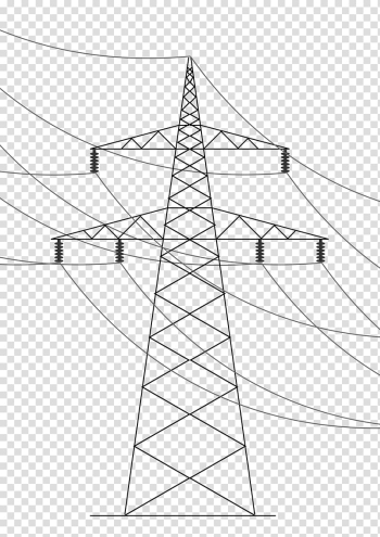 Overhead power line Drawing Electric power transmission Electricity, pole transparent background PNG clipart