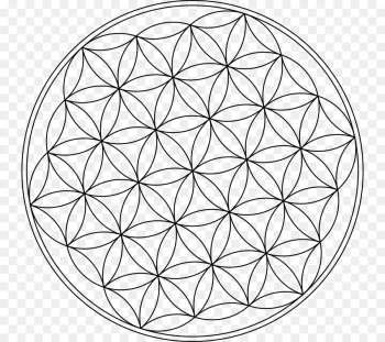Overlapping circles grid Symbol Flower Drawing - life symbol png ...