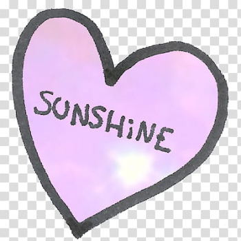 OVERLAYS, heart with sunshine text overlay transparent background PNG clipart