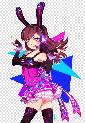 Overwatch D.Va Drawing Fan art Anime, Anime transparent background PNG clipart