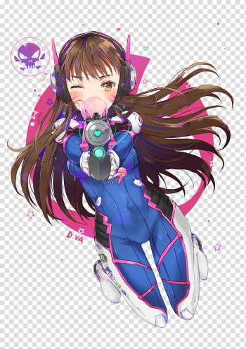 Overwatch Desktop Anime D.Va Fan art, Anime transparent background PNG clipart Overwatch Desktop Anime D.Va Fan art, Anime transparent background PNG clipart