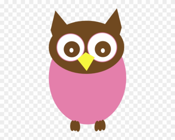 Owl Clip Art Pink - Pink And Brown Owl