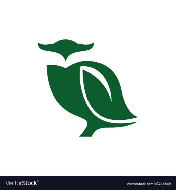 owl leaf geometric ecology nature logo owl leaf geometric ecology nature logo