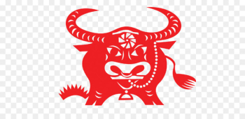 Ox Chinese zodiac Snake Chinese New Year - Paper-cut cow Ox Chinese zodiac Snake Chinese New Year - Paper-cut cow