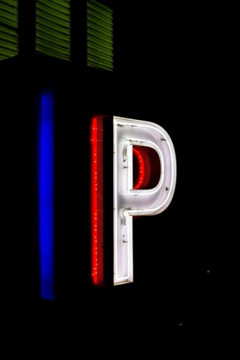 P neon signage P neon signage