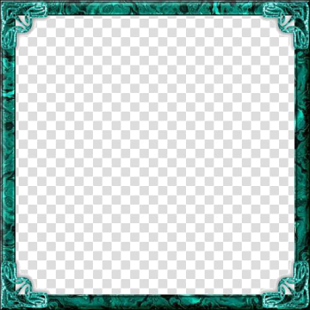 Pac-Man , Teal Border Frame transparent background PNG clipart