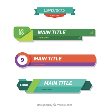 Pack of abstract lower thirds Pack of abstract lower thirds
