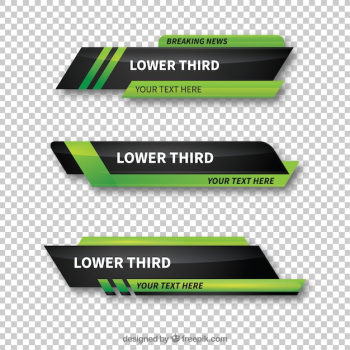 Pack of green abstract lower thirds Pack of green abstract lower thirds